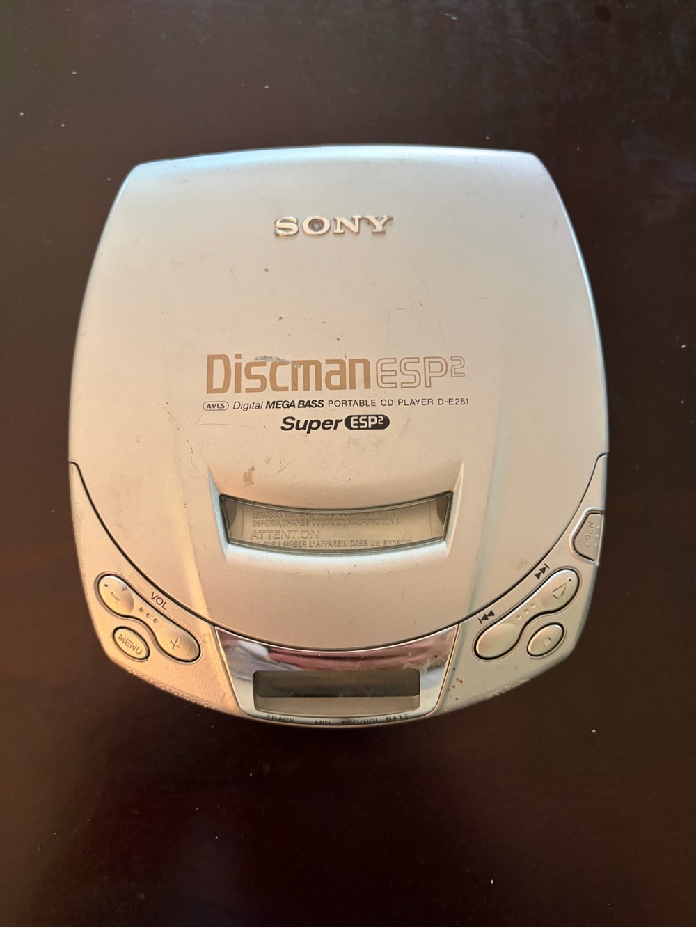 Sony Silver Discman ESP2 Portable CD Player - Silver